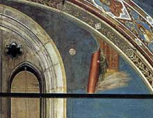 Giotto : Le Jugement dernier, détail. 1306. Fresque. Padoue: la chapelle Scrovegni ou chapelle de lArena