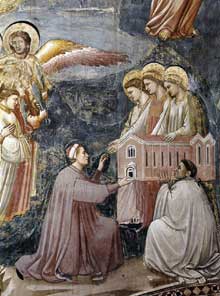 Giotto : Le Jugement dernier, détail. 1306. Fresque. Padoue: la chapelle Scrovegni ou chapelle de l’Arena