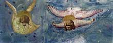 Giotto : Scènes de la vie du Christ : La lamentation du Christ mort, détail. 1304-1306. Fresque, 62 cm de large. Padoue : la chapelle Scrovegni ou chapelle de l’Arena