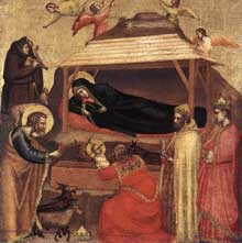 Giotto : L’Epiphanie. 1320-1325. Tempera sur bois et fond or, 45,1 x 43,8 cm. New York, Metropolitan Museum of Art