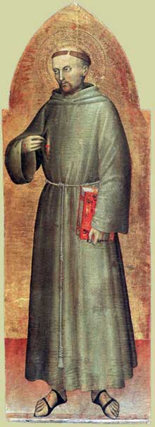 Giovanni da Milano (actif entre 1350 et 1369) : Polyptique avec la Madone et les Saints 1355.Civic Museum, Prato