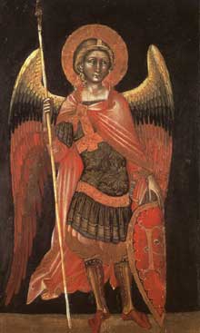 Guarentino dArpo : Ange. 1354. Tempera sur panneau de bois. Padoue, Museo Civico