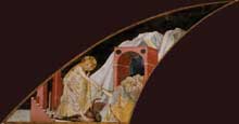 Pietro LorenzettiÂ : la descente dans les limbes. Vers 1320. Fresque. Assise, Ã©glise infÃ©rieure saint FranÃ§ois, transept sud