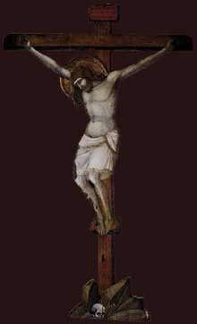Pietro LorenzettiÂ : Crucifix. Vers 1325. Panneau de bois, 125 cm. Cortone, MusÃ©e diocÃ©sain