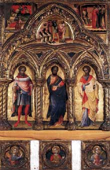 Lorenzo Veneziano : polyptyque. 1360. Bois. Venise, Musée Correr