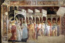 Lorenzo Monaco : le mariage de la Vierge. 1420-1424. Fresque, 210 x 230 cm. Florence, Santa TrinitÃ