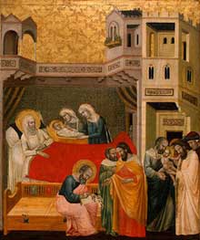  Maître de la vie se Saint Jean Baptiste : Scènes de la vie de Saint Jean Baptiste. Vers 1330-1340. Tempera sur panneau, 49 x 41 cm. Washington, National Gallery of Art