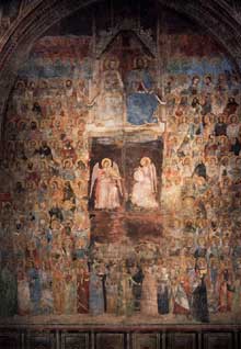 Nardo di Cione : Le Paradis. Vers 1355. Fresque. Florence, Santa Maria Novella, chapelle des Strozzi