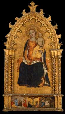 Niccolo di Tommaso : Vierge et enfant. Après 1360. Tempera sur panneau de bois, 101 x 70 cm. Boston, Museum of Fine Arts
