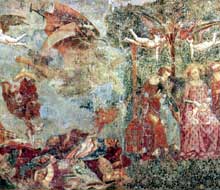 Francesco Traini : Triomphe de la mort, vue d’ensemble. Vers 1350. Pise, Campo Santo