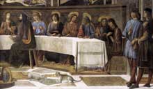 Cosimo Rosselli : la Cène, détail. 1481-1482. Fresque, 349 x 570 cm. Chapelle Sixtine, Vatican