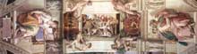 Michel Ange Buonarroti : chapelle Sixtine, Vatican : troisième section de la voûte : le sacrifice de Noé. 1508-1512. Fresque, Chapelle Sixtine, Vatican