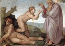 La création d’Eve. 1509-1510. Fresque, 170 x 2960 cm. Chapelle Sixtine, Vatican