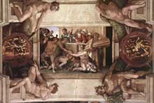 Le sacrifice de Noé. 1509 ; 170 x 260 cm. Fresque. Chapelle Sixtine, Vatican