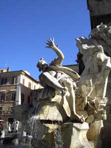 Gian Lorenzo Bernini : fontaine des quatre Fleuves de la piazza Navone