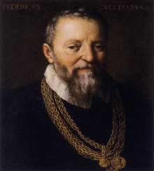 Zuccaro Federico (1542-1609) : autoportrait. Après1588. Huile sur toile, Florence, les Offices.