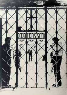 « Jedem das Seine », « A chacun son dû » : entrée du camp de Buchenwald avant la guerre