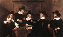 Franz Hals : les régents de l’hôpital sainte Elisabeth de Haarlem. Huile sur toile, 153 x 252 cm. Haarlem, Musée Frans Hals