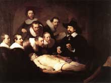 La leçon d’anatomie du docteur Nicolas Tulp. 1632. Huile sur toile, 169,5 x 216,5 cm. La Hague, Mauritshuis